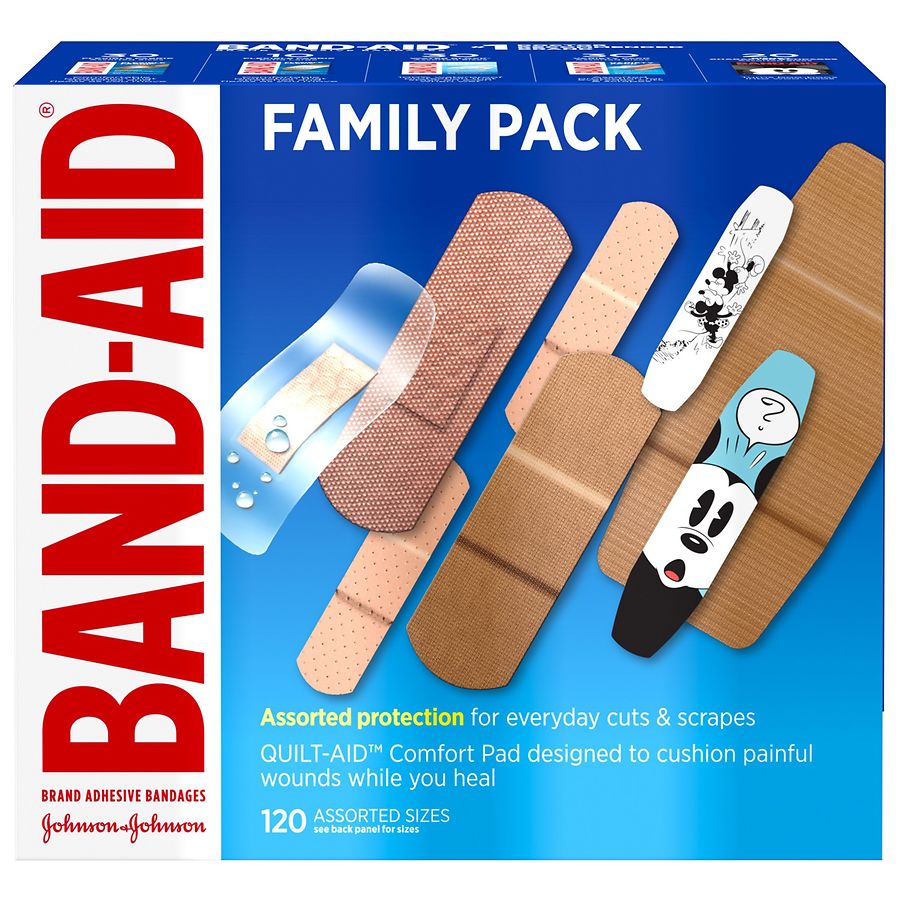  Band-Aid Adhesive Bandage Family Variety Pack, Assorted Sizes 