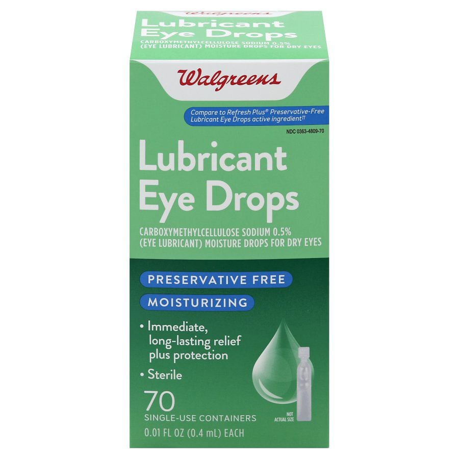 Walgreens Sterile Lubricant Eye Drops, Single Use Walgreens