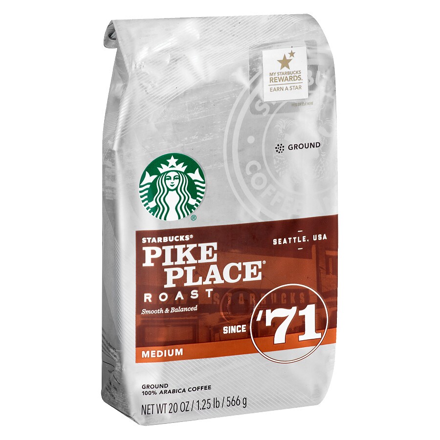  Starbucks Ground Coffee Pike Place Roast 