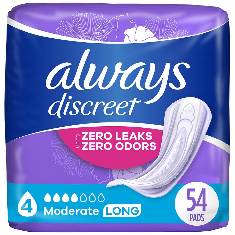 Always Discreet Incontinence Pads for 