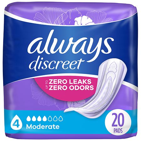 Always Discreet Pads Moderate Regular Length Walgreens