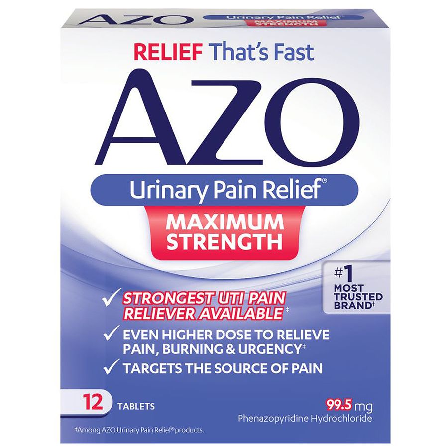 Azo Urinary Pain Relief Maximum Strength Tablets Walgreens