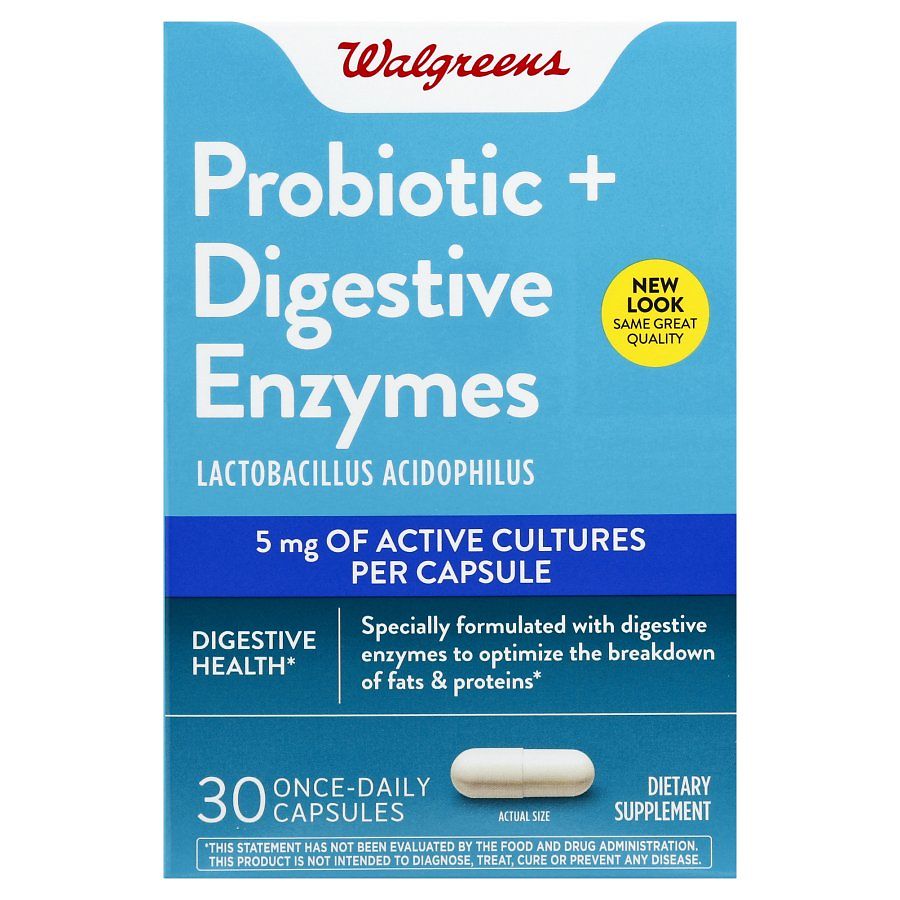 Walgreens Daily Probiotic with Digestive Enzymes, Capsules Walgreens