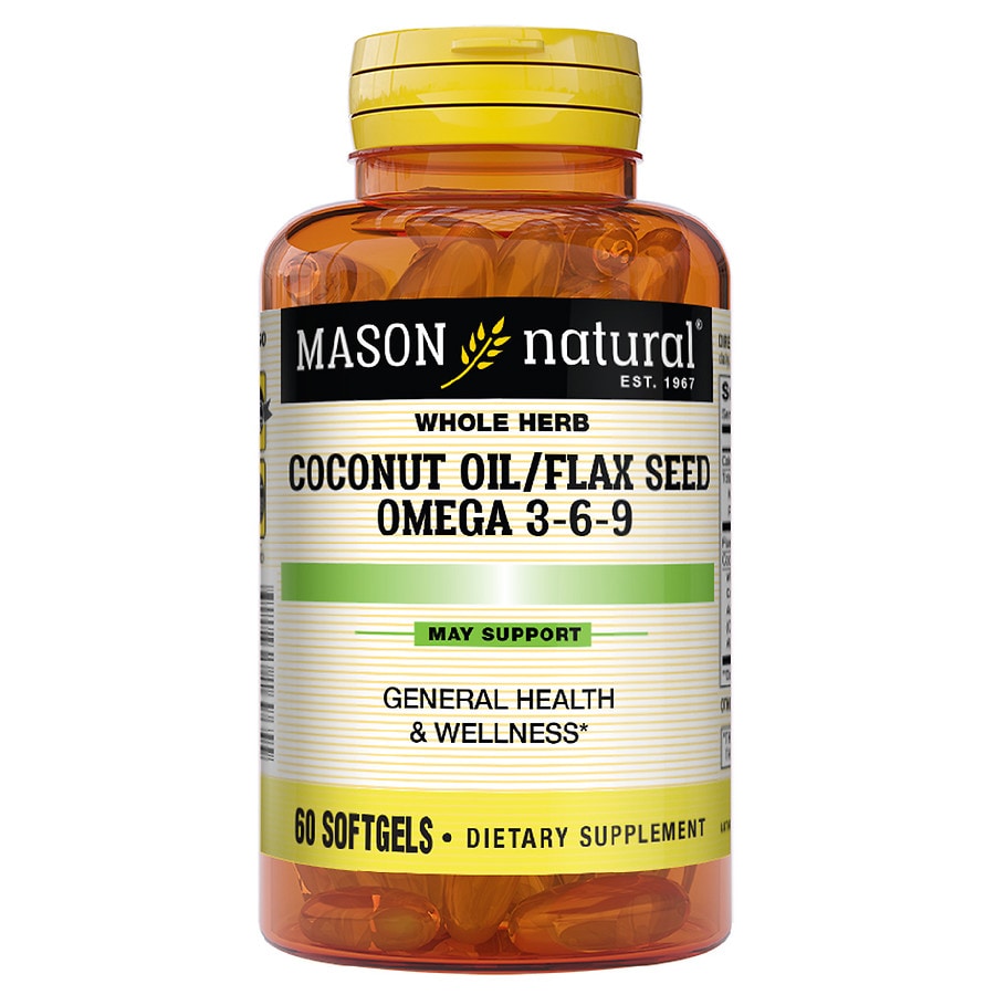 Mason Natural Coconut Oil / Flax Seed Omega 369, Softgels Walgreens