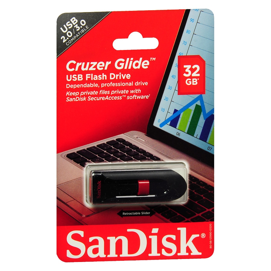 SanDisk Cruzer Glide USB 32GB Flash Drive Walgreens