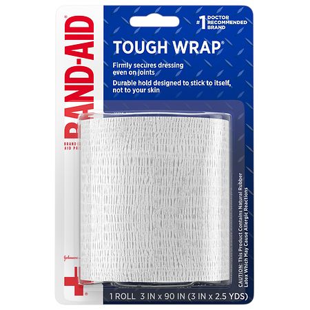 J&J BANDAID First Aid Large 3X2.5 Yard SECURE FLEX WRAP