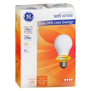 GE Soft White halogen Energy Efficient 29 Watt