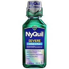 Vicks Nyquil Severe Cold and Flu Relief Liquid Medicine, Maximum ...