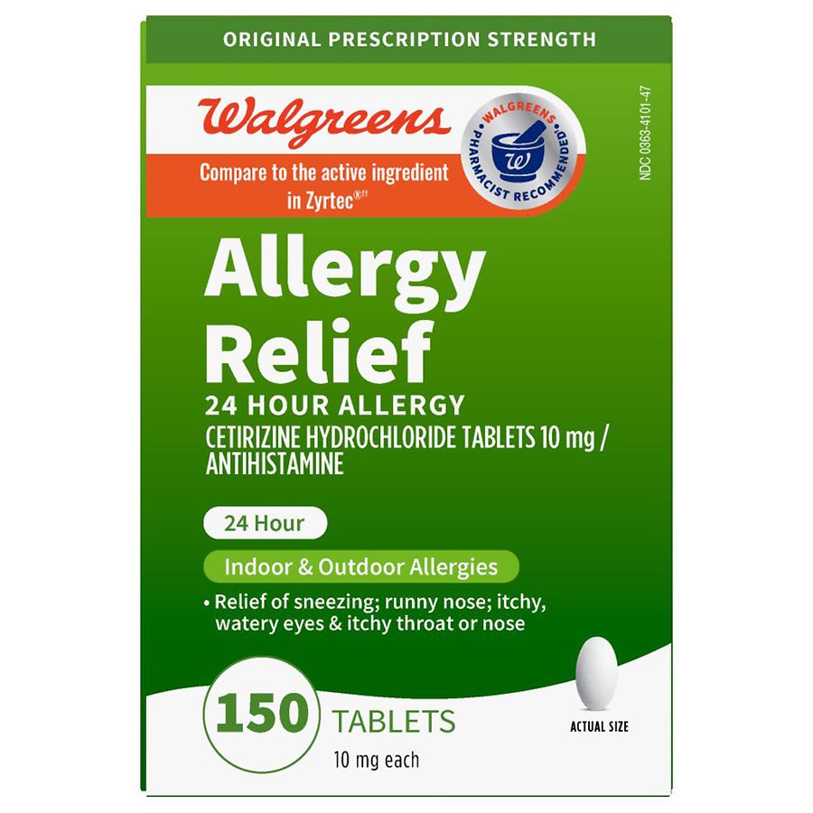 Walgreens Wal-Zyr 24 Hour Allergy Tablets