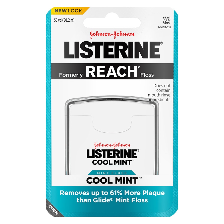  Listerine Cool Mint Interdental Floss Cool Mint, 55 yds 