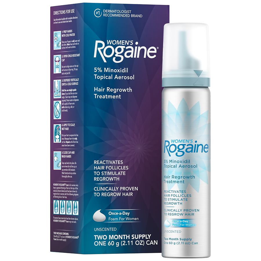 Womens Rogaine Minoxidil Hair Thinning Loss Treatment Foam 2