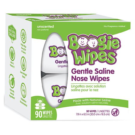 Boogie Wipes Gentle Saline Wipes Unscented - 90.0 sh