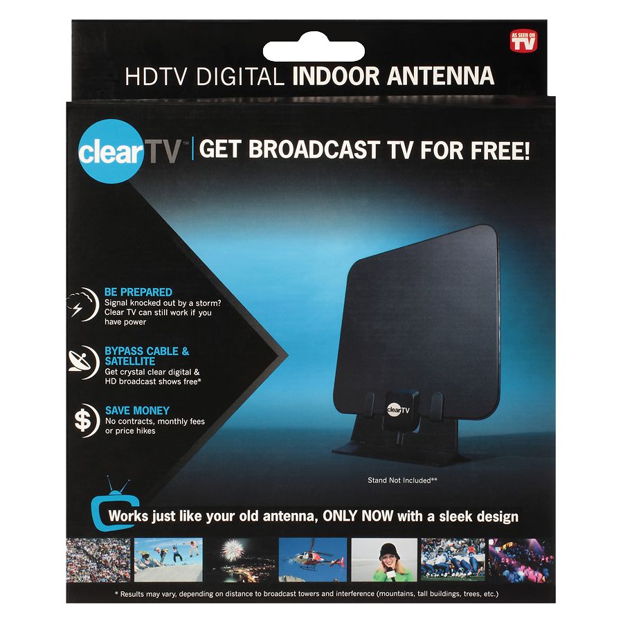 Clear TV Digital HD Antenna Black 