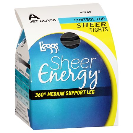 L'eggs Sheer Energy Tights A Jet Black | Walgreens