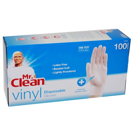 Mr. Clean Vinyl Disposable Gloves - 100