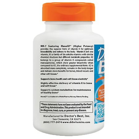 Doctor S Best Natural Vitamin K2 Veggie Caps Walgreens