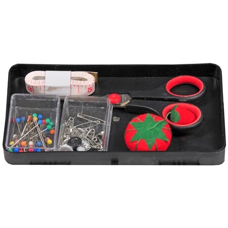 Travel Sewing Kit In Hard Plastic Case Thread Scissors Thimble Threader Mini 2