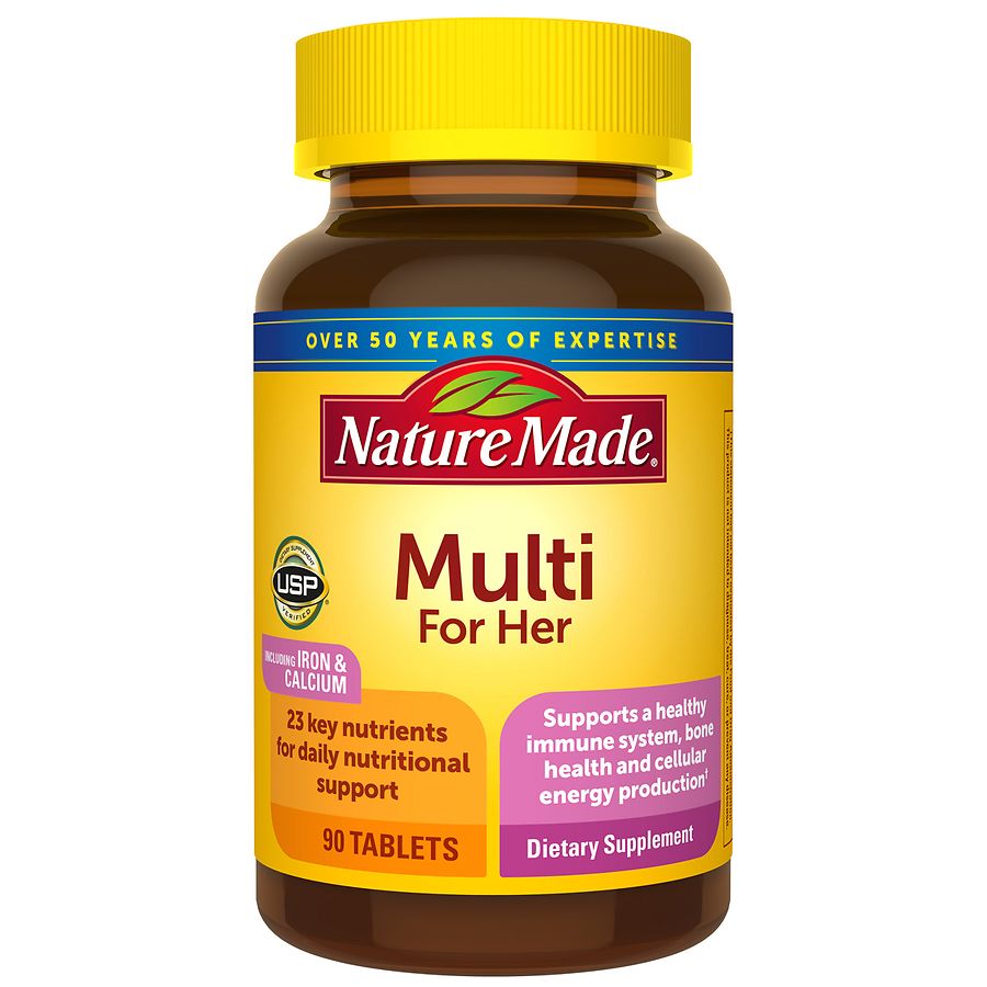 Nature Made Multi For Her With Iron & Calcium Dietary Supplement ...