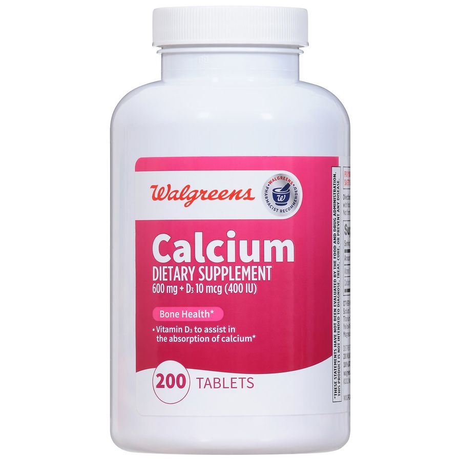 Walgreens Calcium 600 mg + D3, Tablets | Walgreens