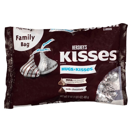 Hershey's Hugs And Kisses Bag Milk Chocolate & White Creme | Walgreens