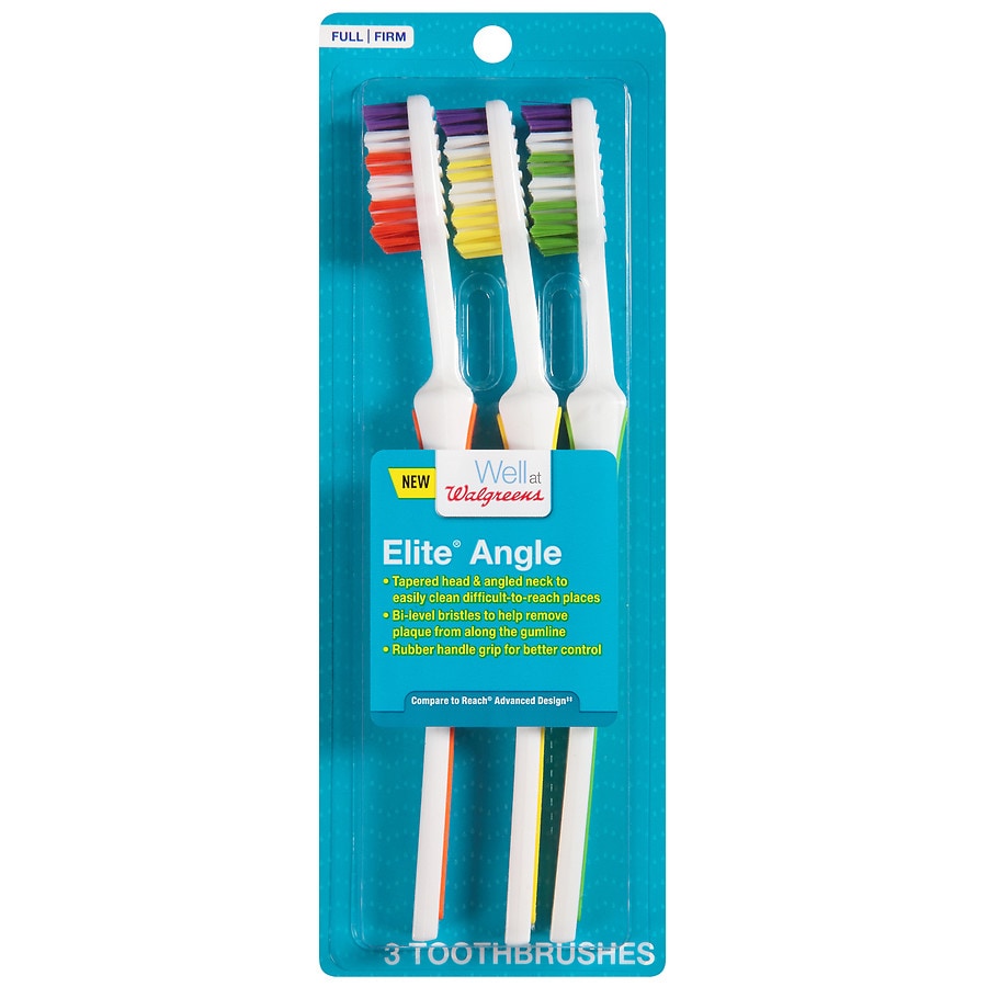  Walgreens Elite Angle Toothbrushes Full Firm Full 