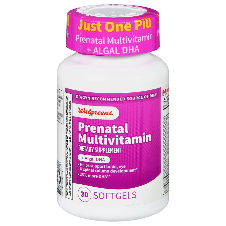 Walgreens Prenatal Multivitamin Plus DHA, Softgels Walgreens