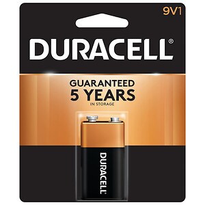 Duracell Coppertop Alkaline Battery 9V