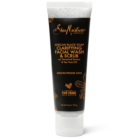 SheaMoisture African Black Soap Facial Wash & Scrub, 4 oz