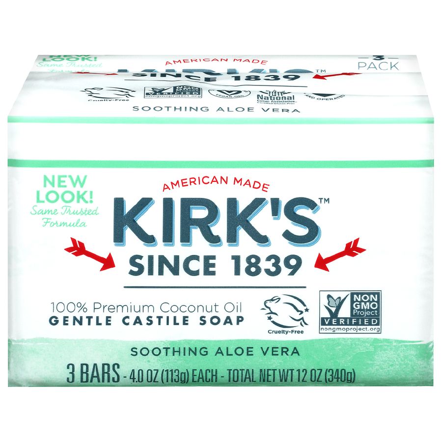 Kirk's Original Coco Castile Bar Soap with Aloe Vera | Walgreens