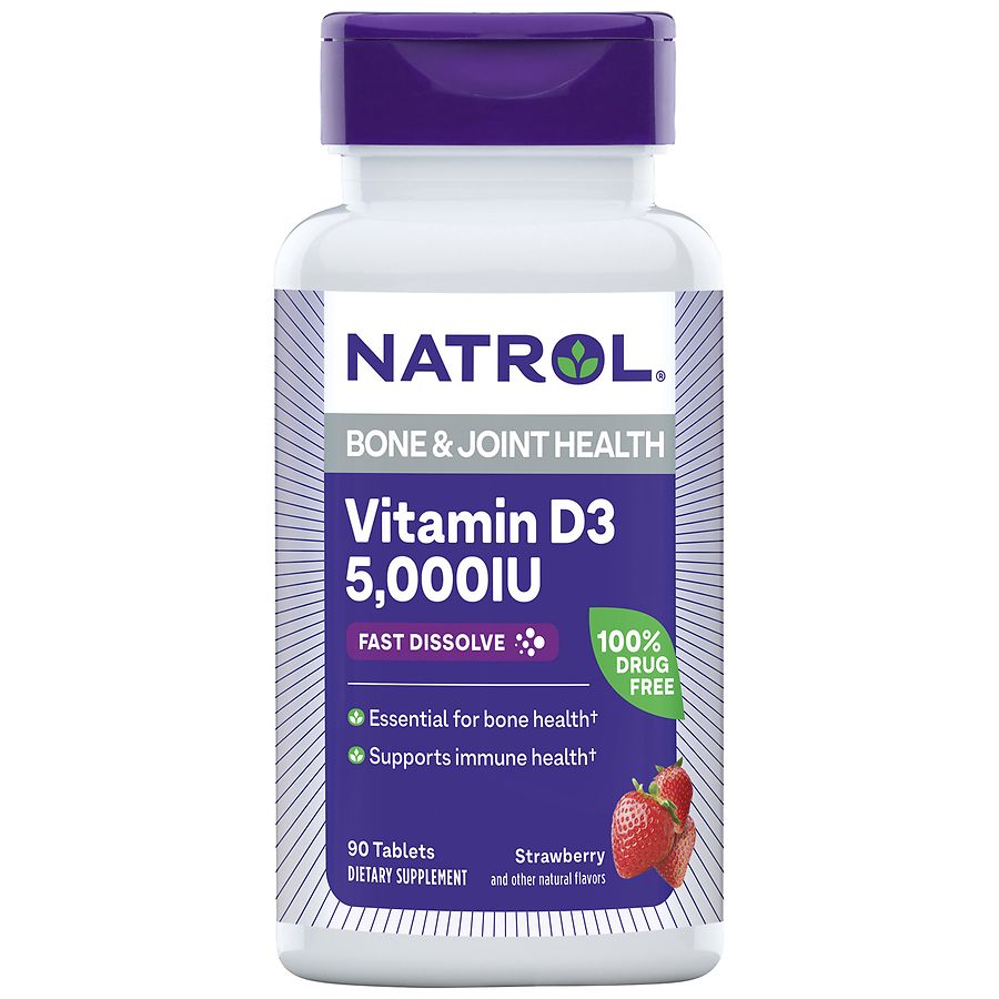 Natrol Vitamin D3 5000iu Fast Dissolve Strawberry