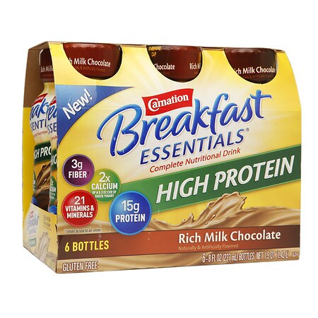 Carnation Breakfast Essentials Complete Nutritional Drink, Bottles Rich ...