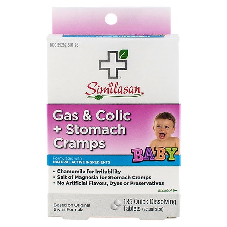 UPC 094841820019 product image for Similasan Gas & Colic + Stomach Cramps Quick Dissolving Tablets | upcitemdb.com