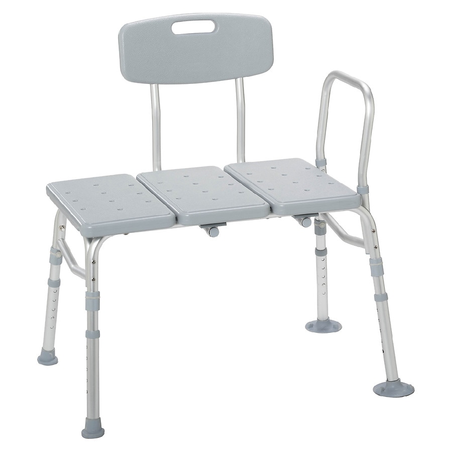 Drive Medical Three Piece Transfer Bench Gray