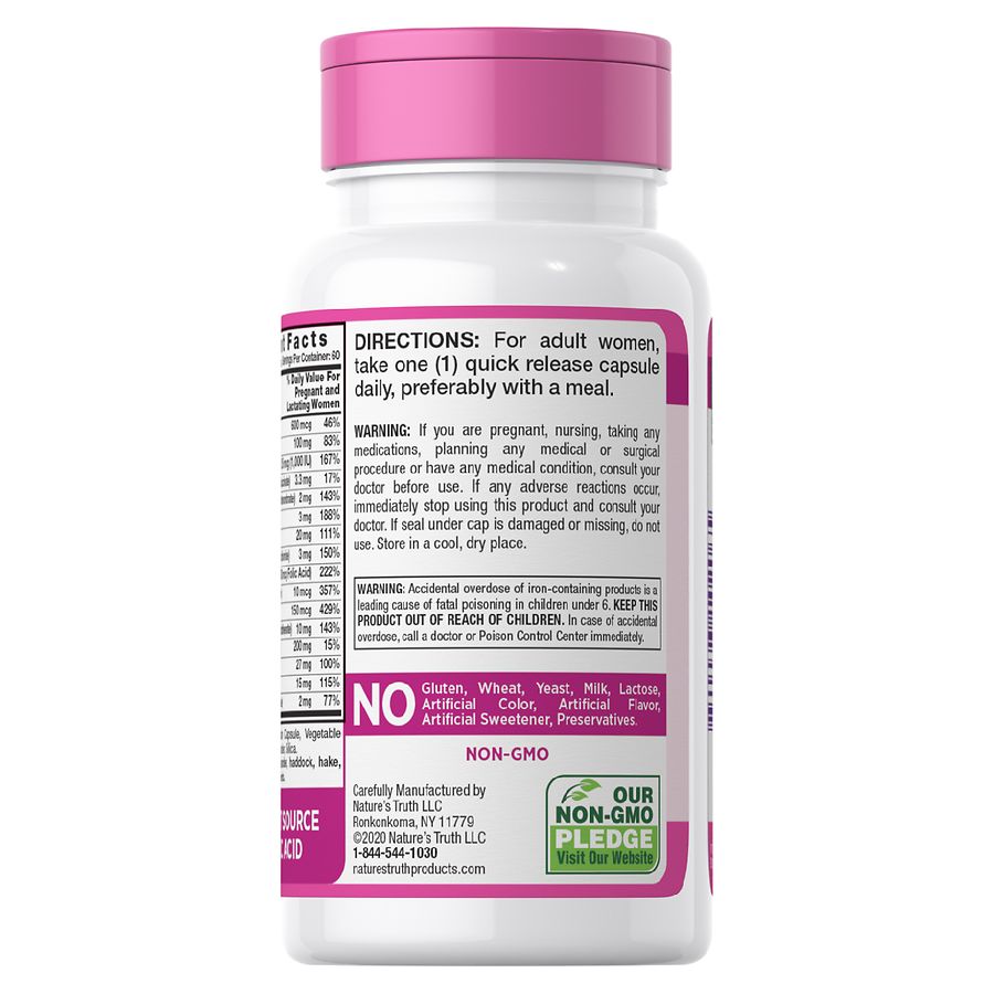 Nature S Truth Prenatal Vitamin Mineral Formula Walgreens