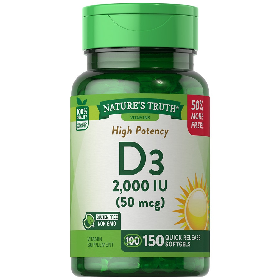 Natures Truth High Potency Vitamin D3 2000 Iu