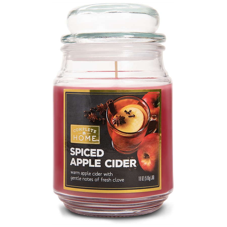  Complete Home Spiced Apple Cider Candle Apple Clove Red 