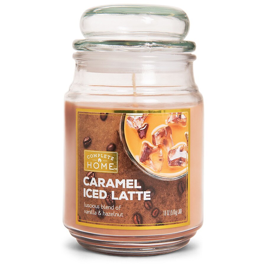  Complete Home Jar Candle Iced Caramel Latte Beige 