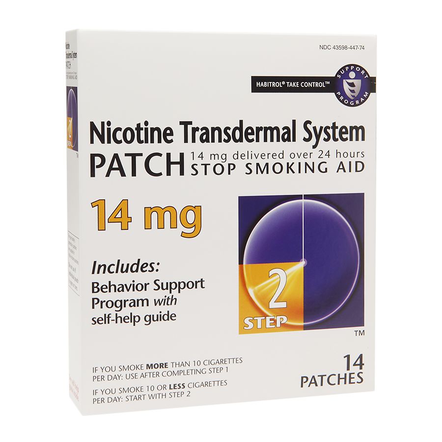 Habitrol Nicotine Transdermal System Stop Smoking Aid Patch 14 Mg Step 2 Walgreens