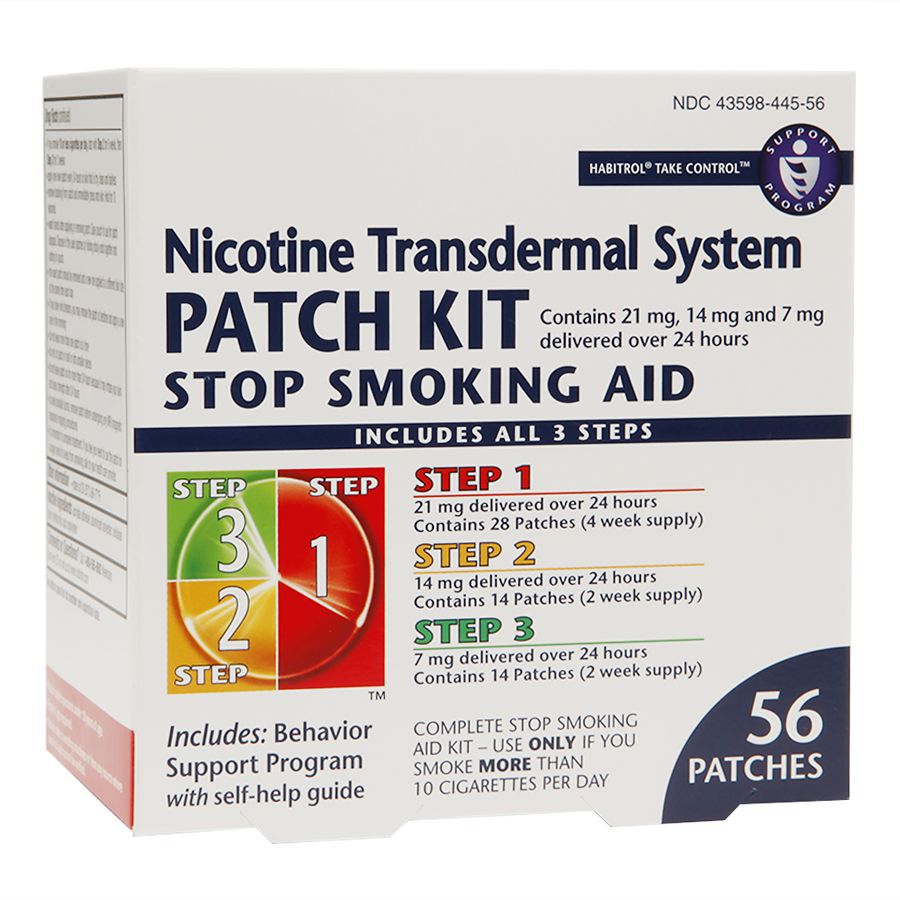 Habitrol Nicotine Transdermal System Stop Smoking Aid Patch Kit Steps 1 ...