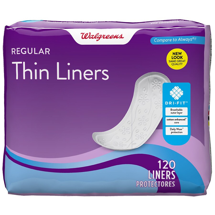  Walgreens Thin Unscented Pantiliners Unscented 