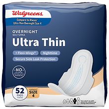 walgreens pads overnight maxi ultrathin wings drugstore unscented
