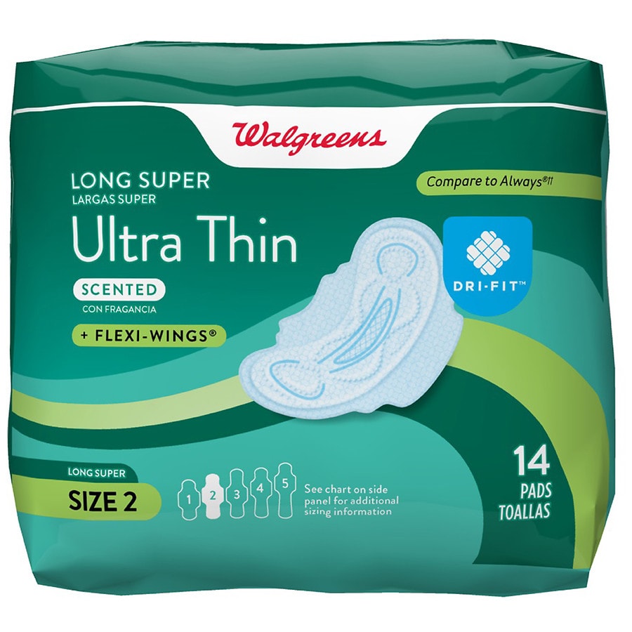 Walgreens Ultra Thin Long Super Maxi Pads Scented