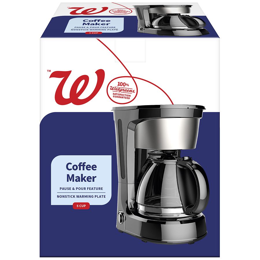 Living Solutions 5 Cup Coffee Maker Black Walgreens