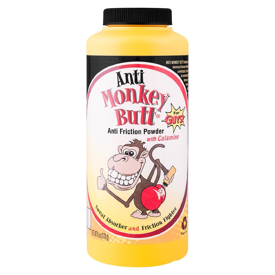  Anti Monkey Butt Men's Body Powder with Talc - Fights Friction and Absorbs Sweat 