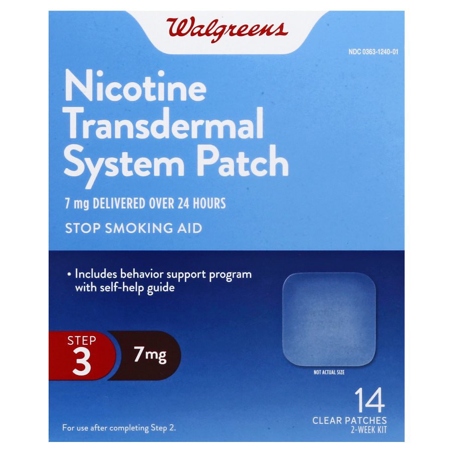 Equate Nicotine Transdermal System Step 1 Clear Patches, 21 mg, 14 Ct -  Walmart.com