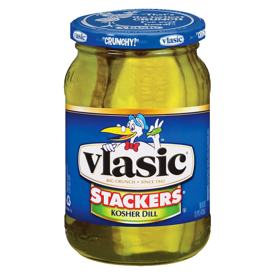 Vlasic Kosher Sandwich Pickle Stackers Dill