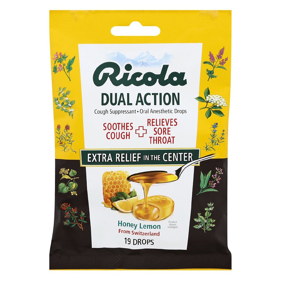  Ricola Dual Action Honey Lemon Cough Drops Honey Lemon 