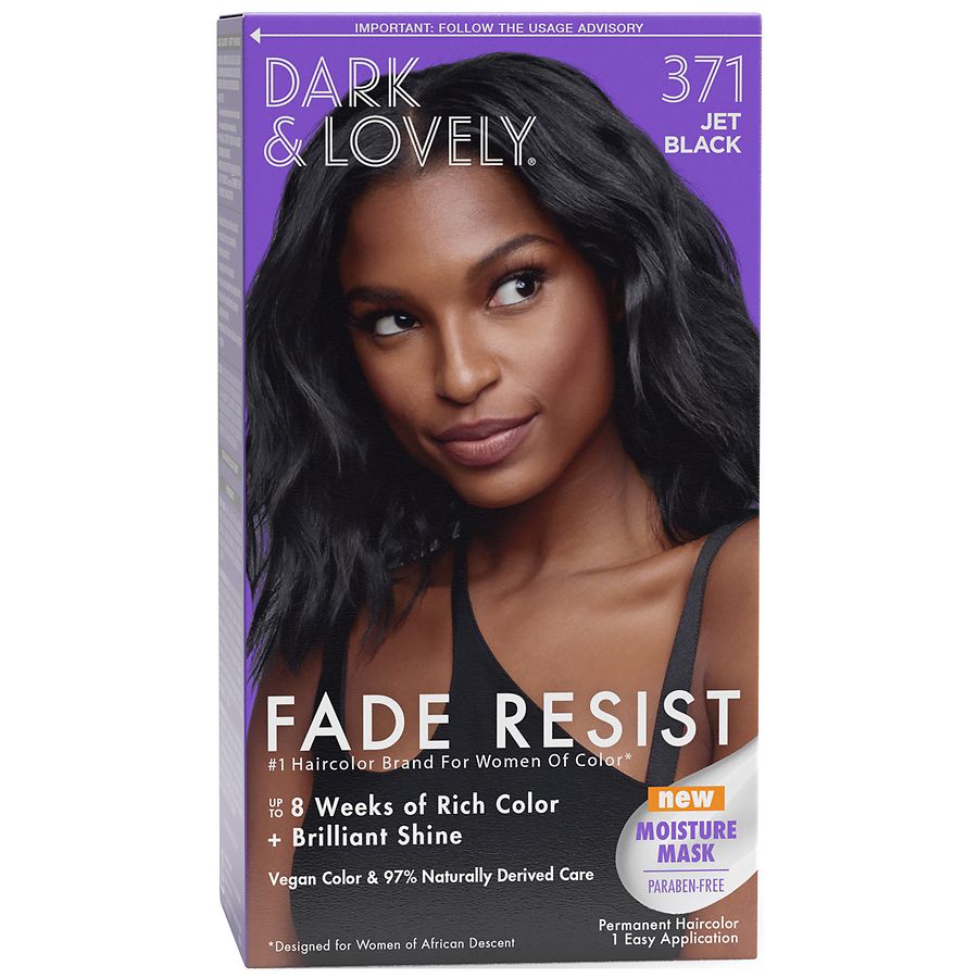 Softsheen Carson Dark And Lovely Fade Resistant Rich Conditioning Permanent Hair Color 371 Jet Black Walgreens