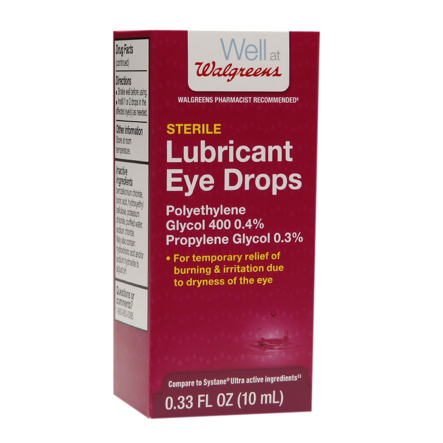 Walgreens Sterile Lubricant Eye Drops 