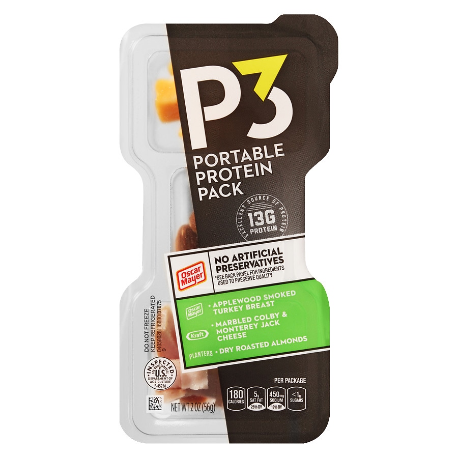 Oscar Mayer P3 Portable Protein Pack Turkey Cheese Almond ...